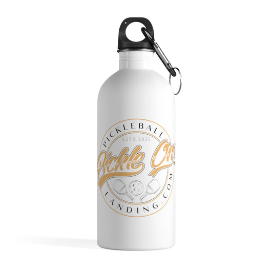 Pickleball Stainless Steel Water Bottle - Retro Pickle On! Design