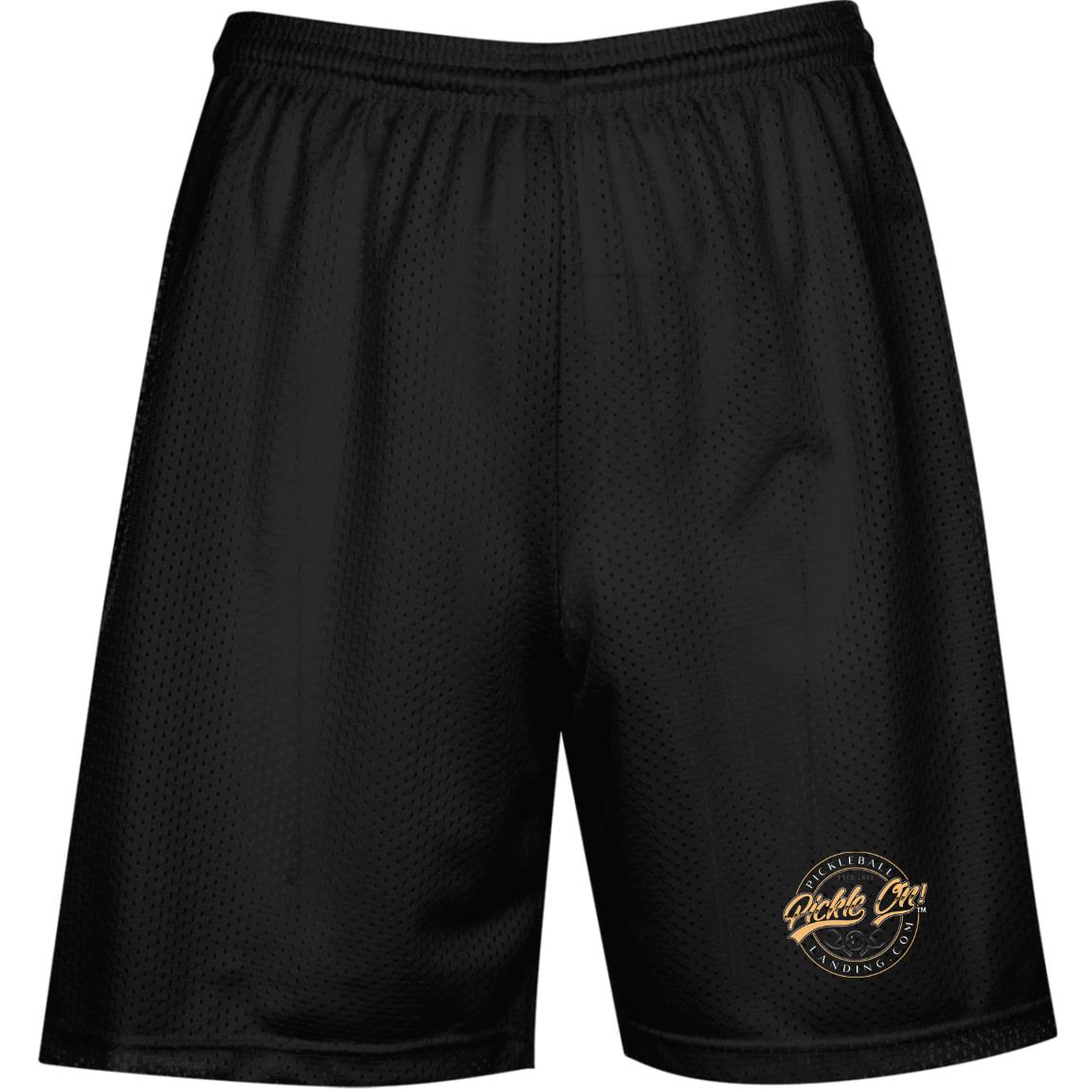 Men's Pickleball Performance Mesh Shorts - Retro Pickle On! Design