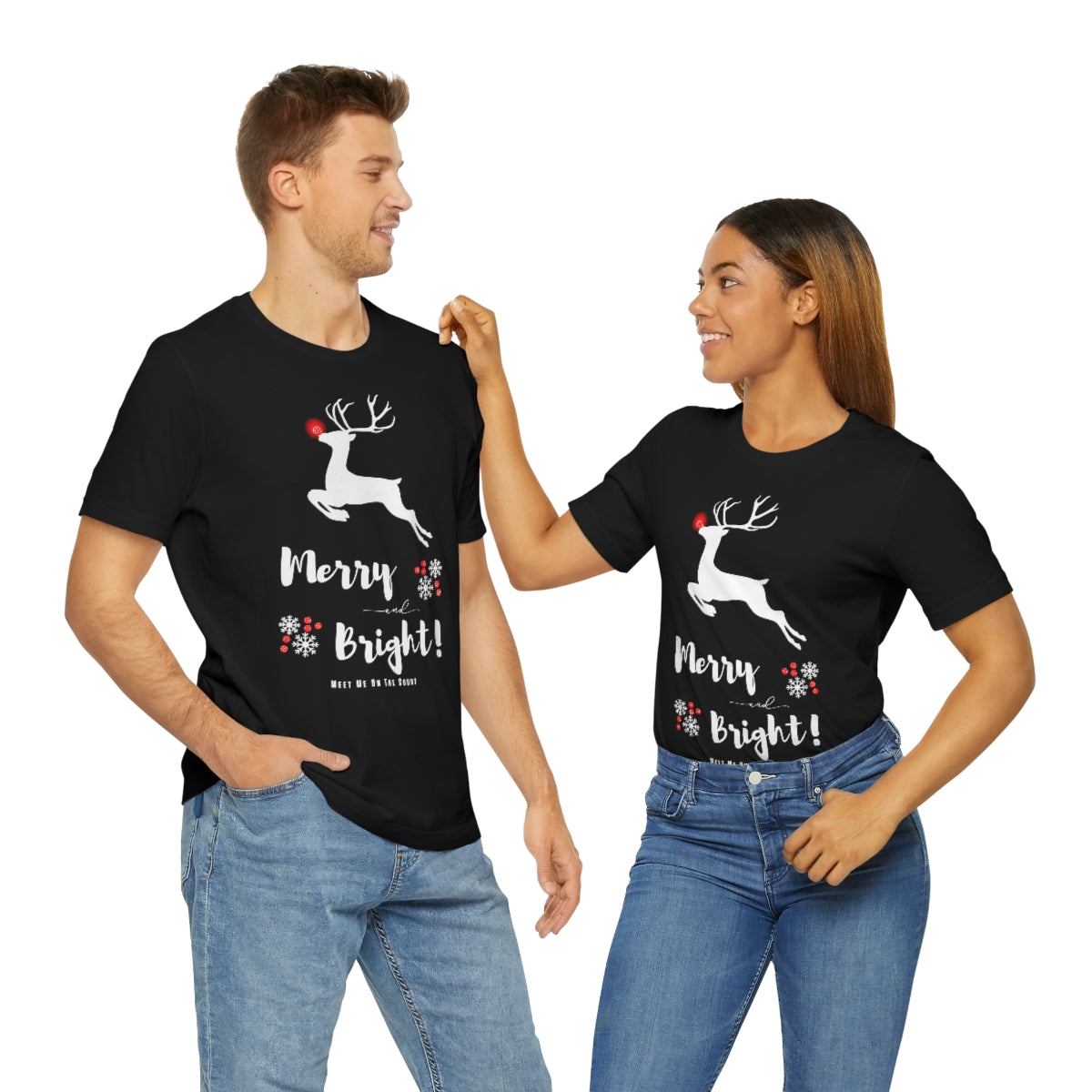 Pickleball Christmas Unisex Jersey Short Sleeve Tee - Merry & Bright Design